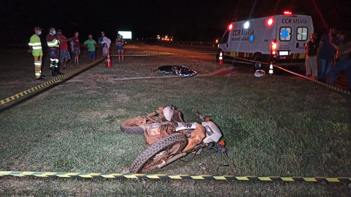 Motociclista de 58 anos morre em acidente na BR-163