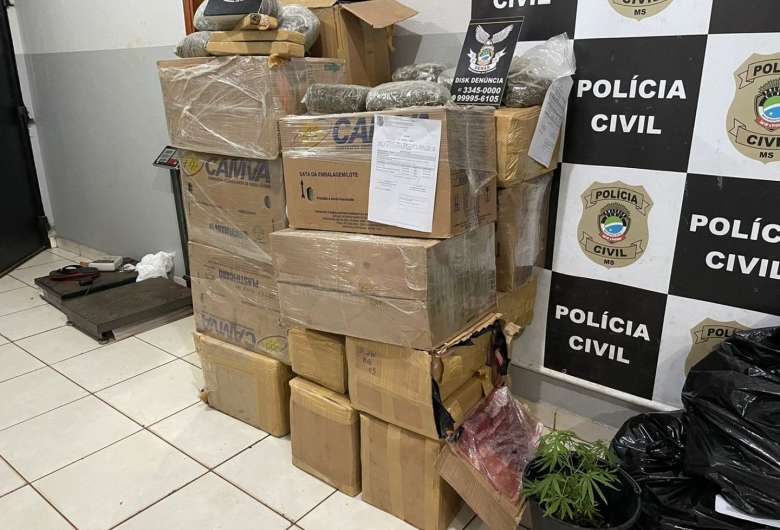 Polícia apreende quase 500 kg de maconha em veículo e imóvel