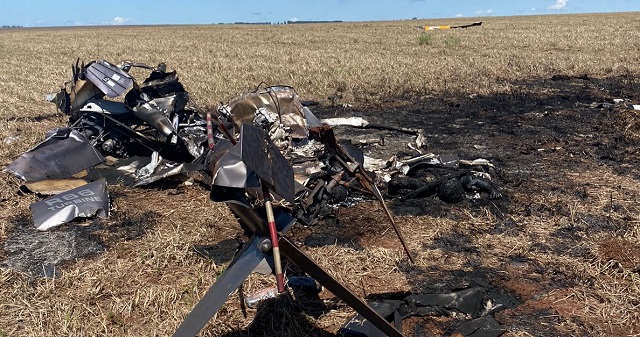 Helicóptero com cocaína cai entre Ponta Porã e Dourados