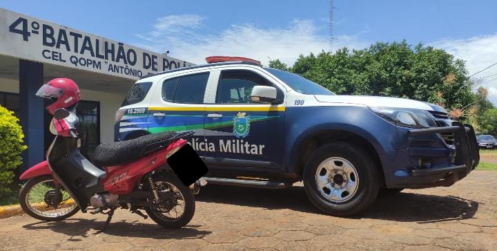 Polícia Militar recupera motocicleta minutos após ter sido furtada