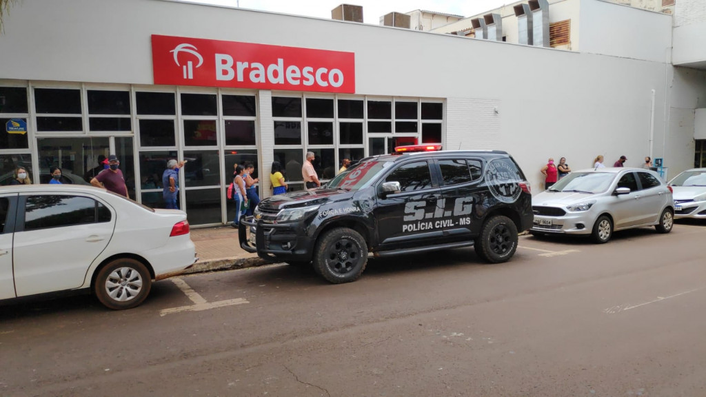 Agência do Bradesco é assaltada no centro de Dourados