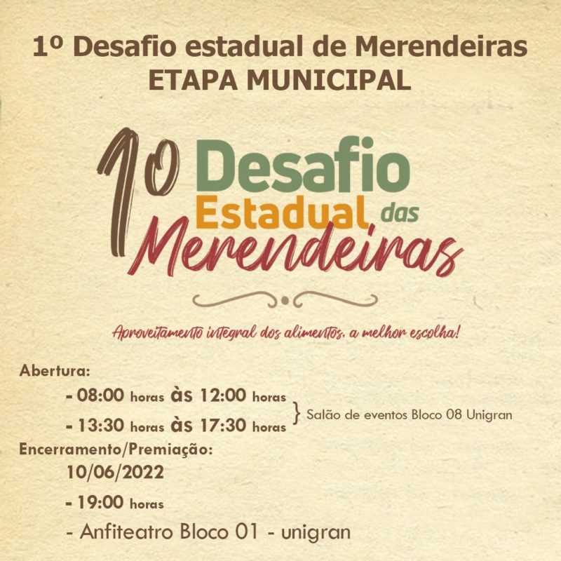 Dourados realiza nesta quarta-feira a etapa municipal do Desafio de Merendeiras