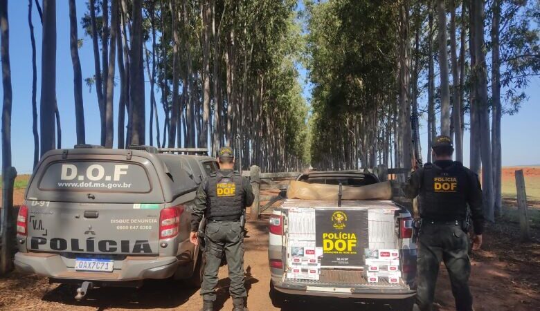 Carro abarrotado com cigarros contrabandeados é apreendido