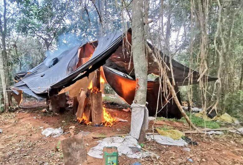 Senad destrói ‘acampamentos do tráfico’ usados por organização criminosa