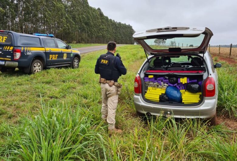 Traficante abandona veículo com 243 quilos de maconha e skunk