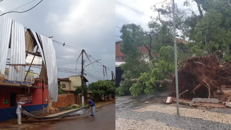 Temporal com 600 mil raios causou estragos em várias cidades e Defesa Civil monitora o Estado