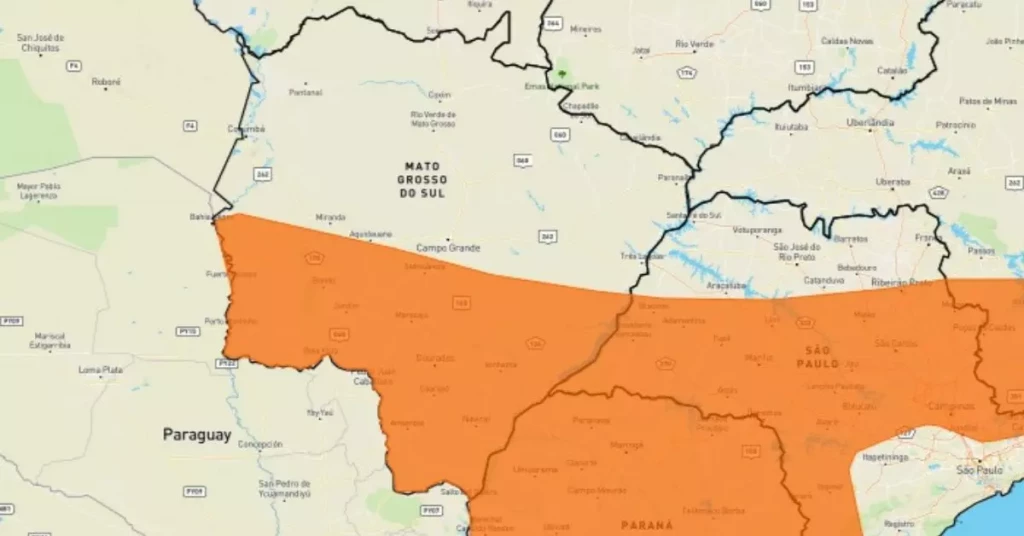 Inmet faz novo alerta de tempestade para MS com previsão de chuva de granizo