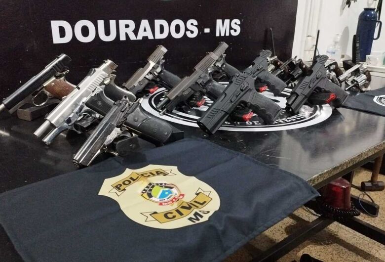 ‘Armas de aluguel’ usadas para crimes em Dourados são apreendias e duas pessoas presas