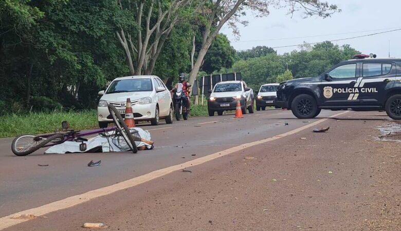 Ciclista morre após ser atingido por carro na BR-376