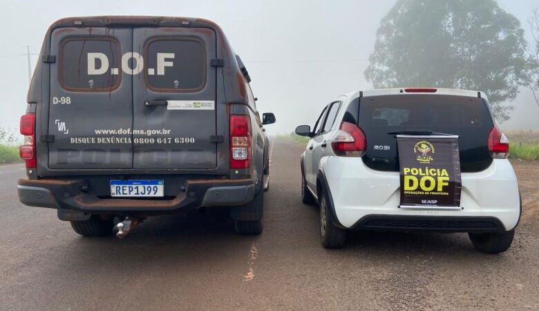 Carro roubado em São Paulo é recuperado e motorista acaba preso na MS-379