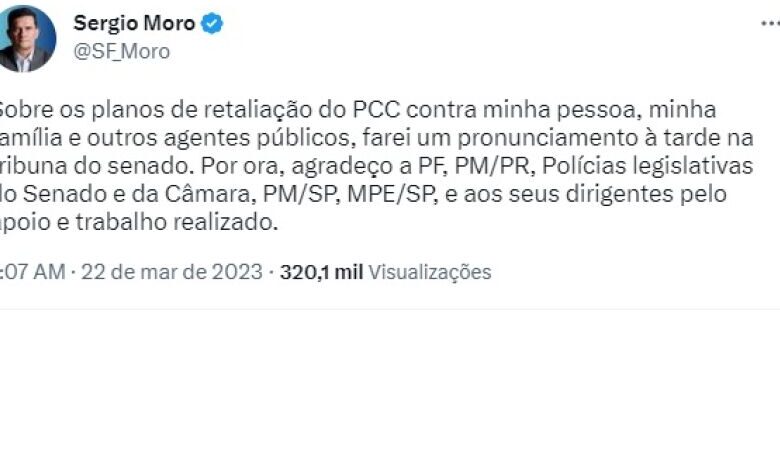 Sérgio Moro era um dos alvos de ataques planejados por grupo criminoso