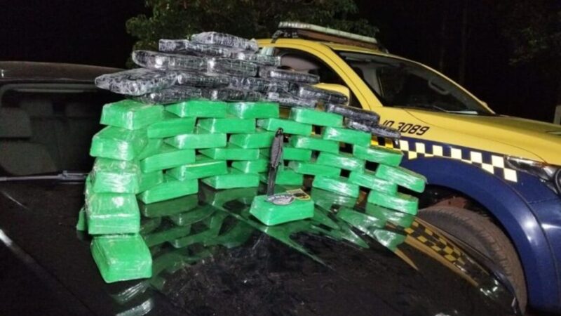 Cocaína apreendida em BMW dirigida por marceneiro em Dourados é avaliada em quase R$ 2 milhões