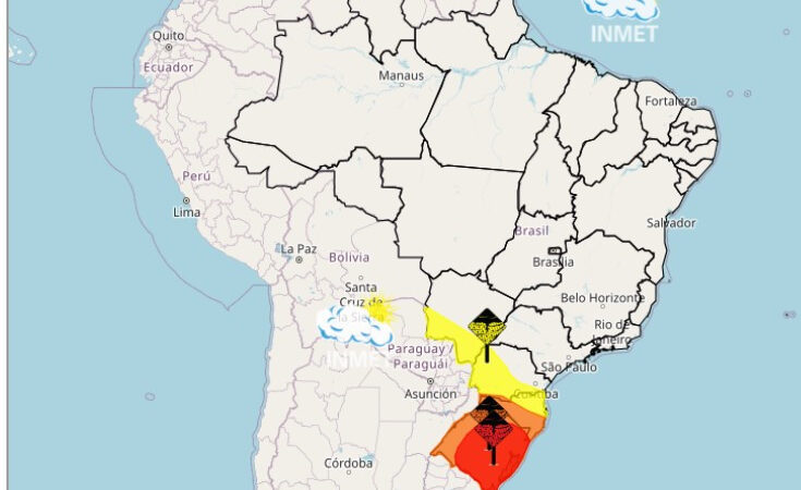 Ciclone extratropical chega hoje no país e MS entra em estado de alerta