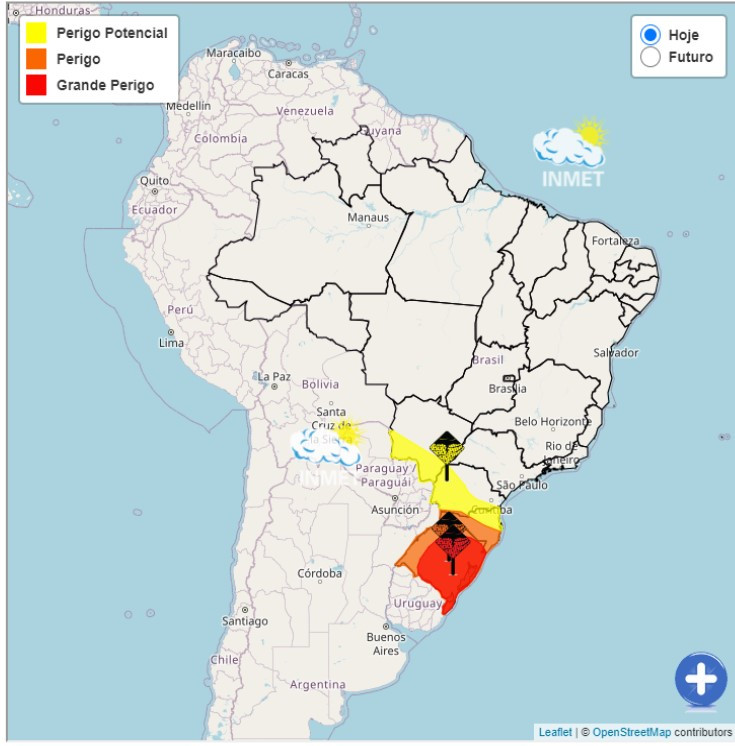 Ciclone extratropical chega hoje no país e MS entra em estado de alerta