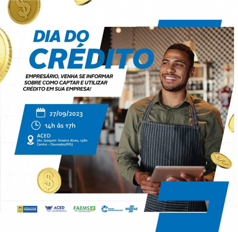 Dia do Crédito acontece nesta quarta com palestra e orientações ao empreendedor