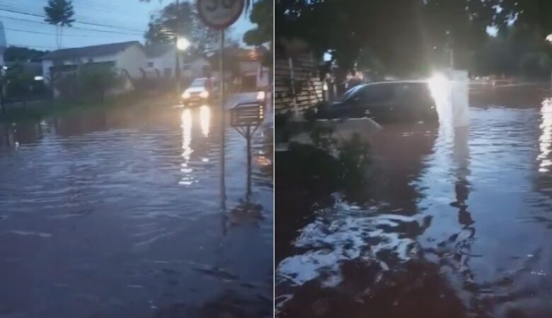 Chuva superou 50mm em pouco mais de 1h30 e deixou casas alagadas 