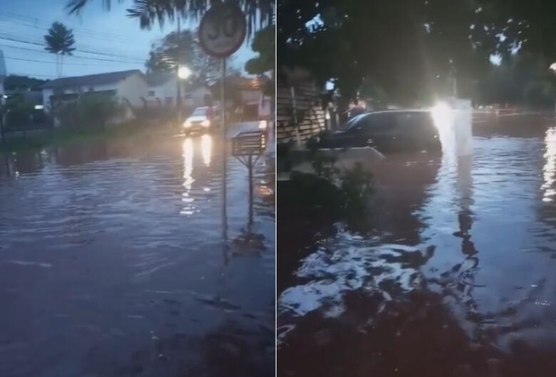 Chuva superou 50mm em pouco mais de 1h30 e deixou casas alagadas 