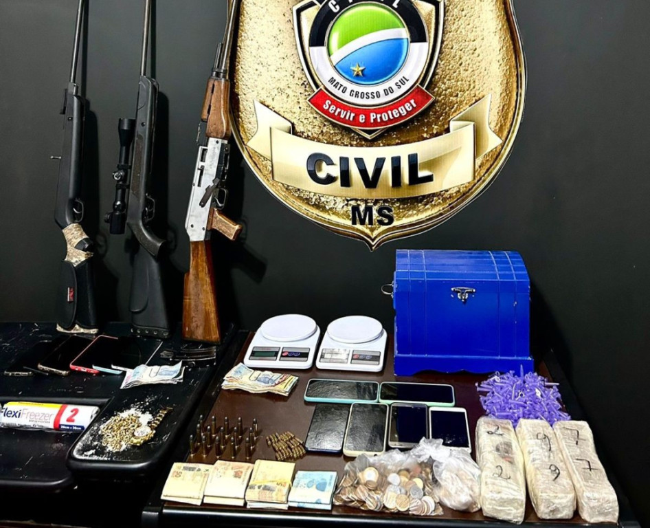 Polícia prende sete membros de organização criminosa e apreende até fuzil