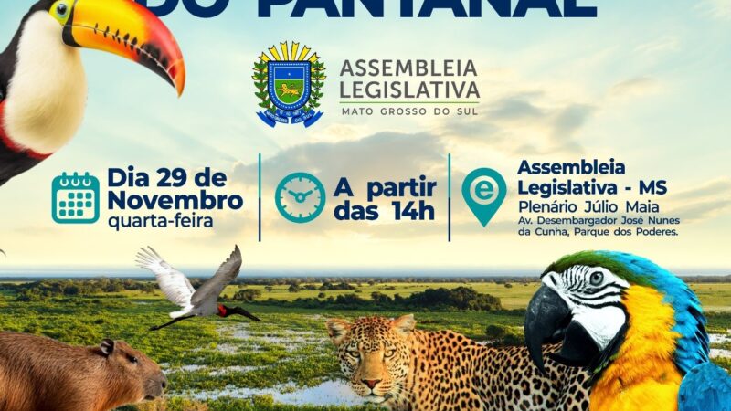 “Semana será histórica para o MS. Vamos discutir uma proposta de Lei do Pantanal”, afirma Renato ao fazer convite a todos