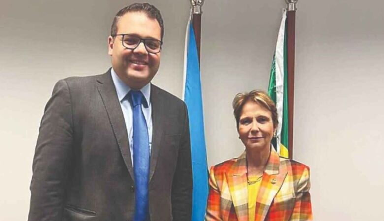 Tereza Cristina se encontra com Alan e visita projetos em Dourados