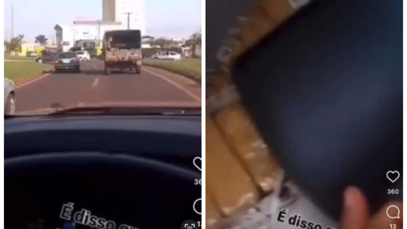 Traficantes com carro lotado de maconha debocham de militares do Exército