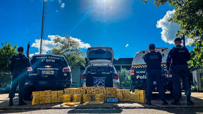 Maconha apreendida com catarinenses no Campo Dourado pesou quase 300 quilos