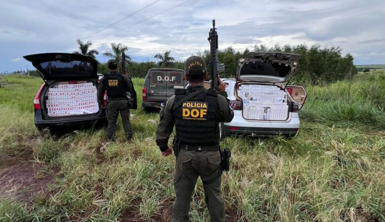 Veículos que seguiam com cigarros ilegais para Campo Grande são apreendidos pelo DOF