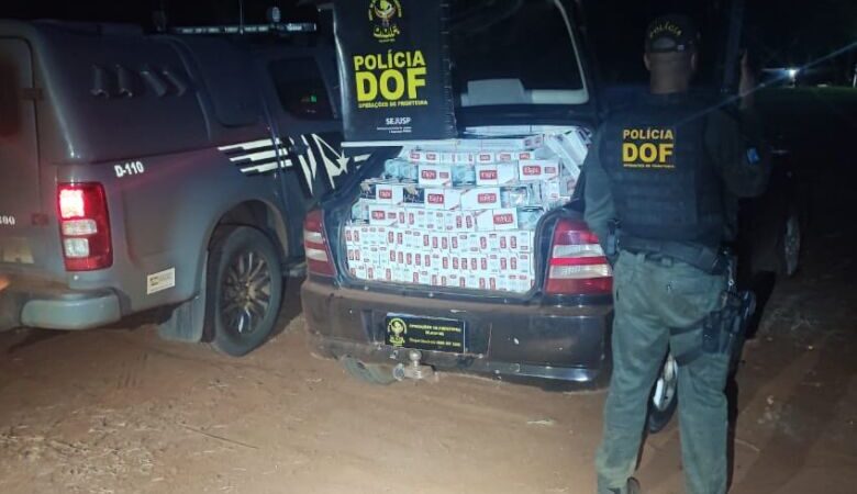 Veículo carregado com cigarros contrabandeados é apreendido em Maracaju