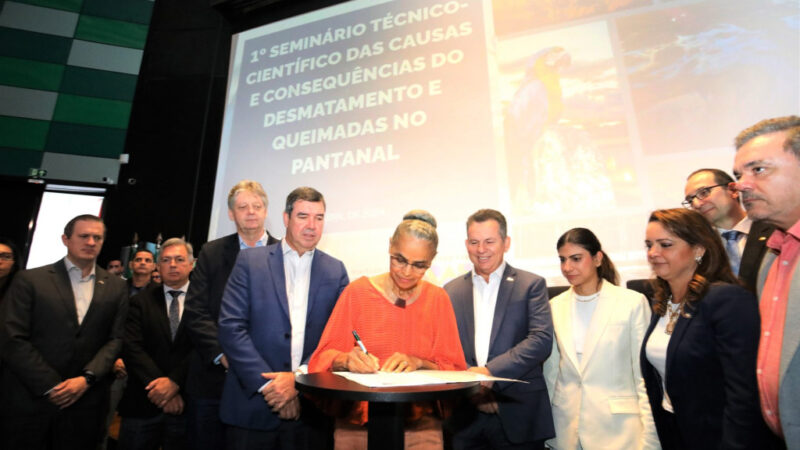 Marina assina cooperação com MS e MT para preservar Pantanal
