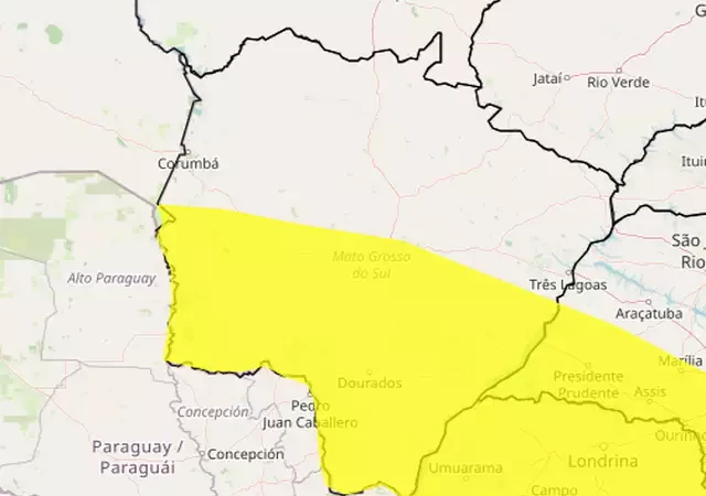 Chuva chega a MS e alerta é para tempestade