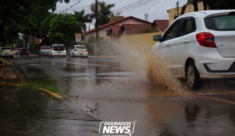 Alerta prevê chuvas intensas, ventos e granizo em Dourados e várias regiões de MS