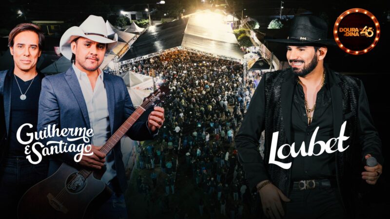 Com organização e grande público, Douradina (MS) viveu seus 45 anos em clima de união regional com shows nacionais de Loubet e Guilherme & Santiago