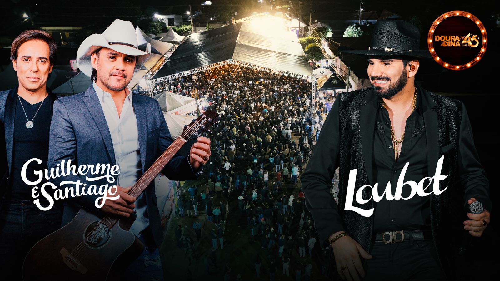 Com organização e grande público, Douradina (MS) viveu seus 45 anos em clima de união regional com shows nacionais de Loubet e Guilherme & Santiago