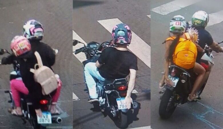 Câmeras flagram motociclistas furando sinal e encobrindo placa; infração é gravíssima
