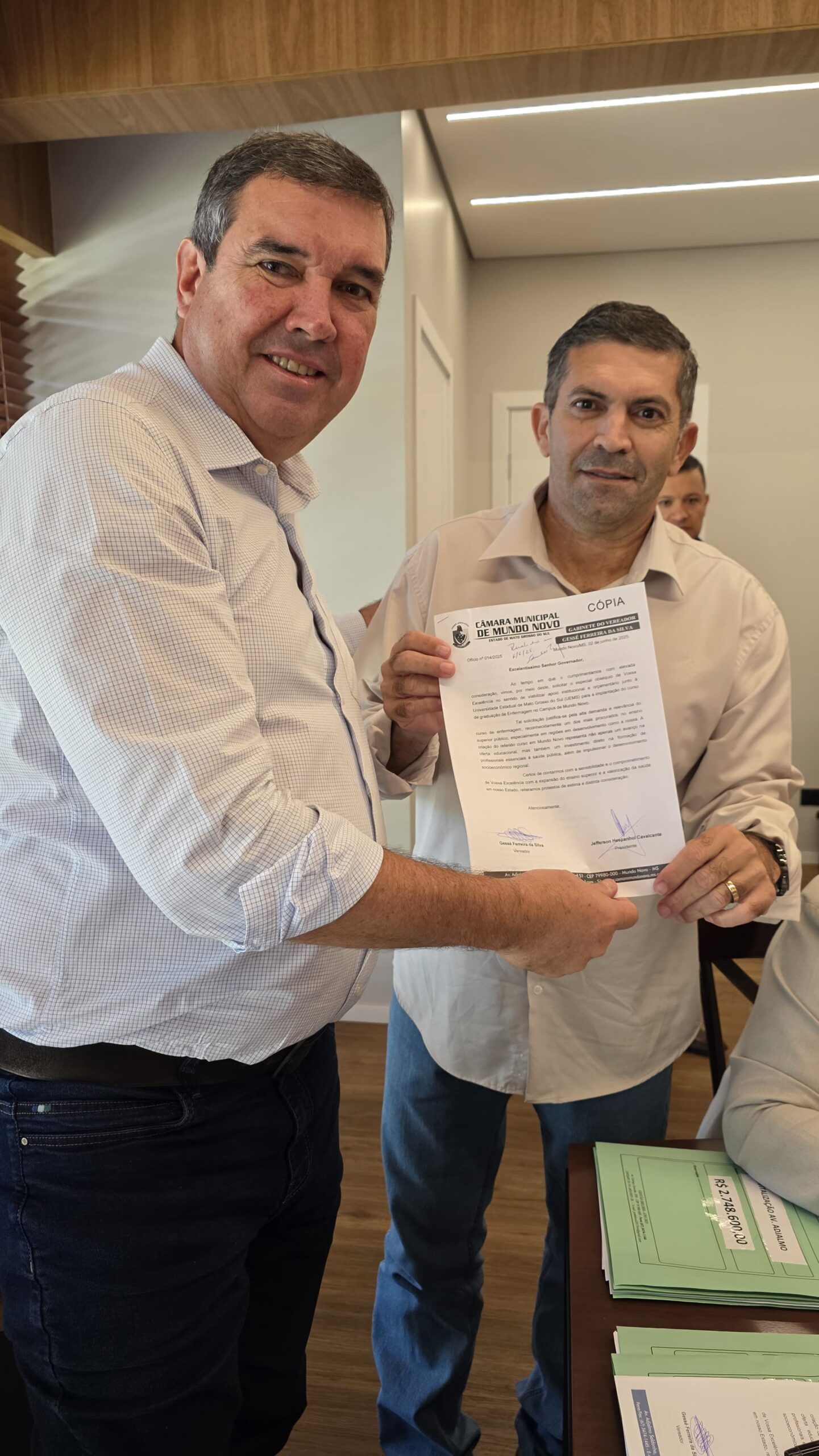 Vereador Gessé Pede Curso de Enfermagem para UEMS de Mundo Novo Diretamente ao Governador