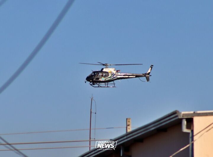 Perseguição pelas ruas de Dourados mobiliza helicóptero e motorista é preso por embriaguez