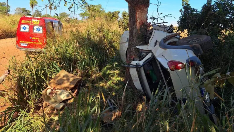 Caminhonete bate em árvore e quatro trabalhadores rurais morrem em MS