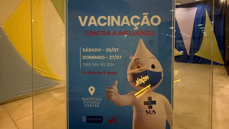 Prefeitura leva vacina contra a Influenza ao Shopping Avenida Center no fim de semana