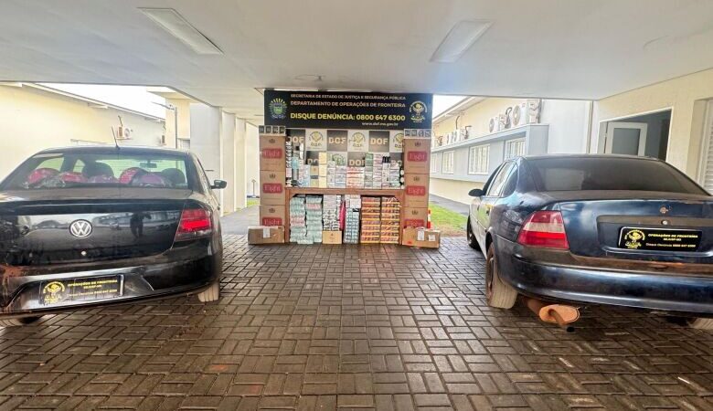 Veículos carregados com contrabando são apreendidos a caminho de Dourados