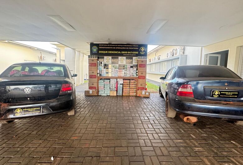 Veículos carregados com contrabando são apreendidos a caminho de Dourados