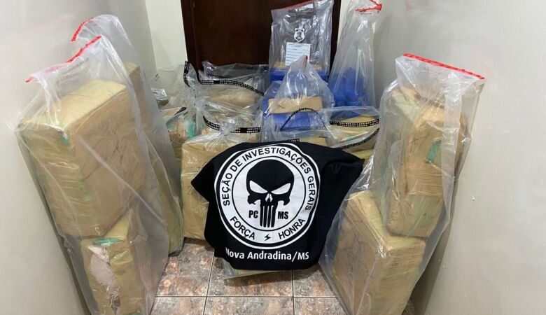 Homem é preso com mais de meia tonelada de maconha em oficina