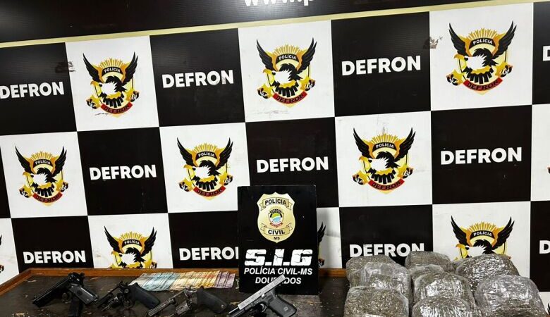 Operação contra o tráfico prende três e apreende armas no Jardim Novo Horizonte