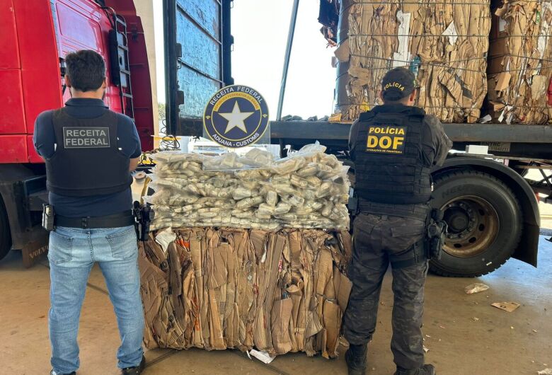 Carreta com materiais recicláveis levava mais de R$ 7,5 milhões em haxixe