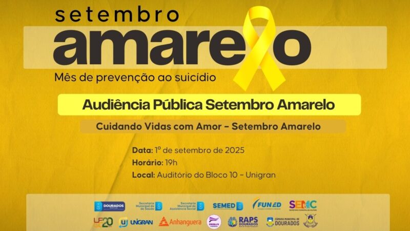 Prefeitura abre Setembro Amarelo com audiência pública sobre saúde mental