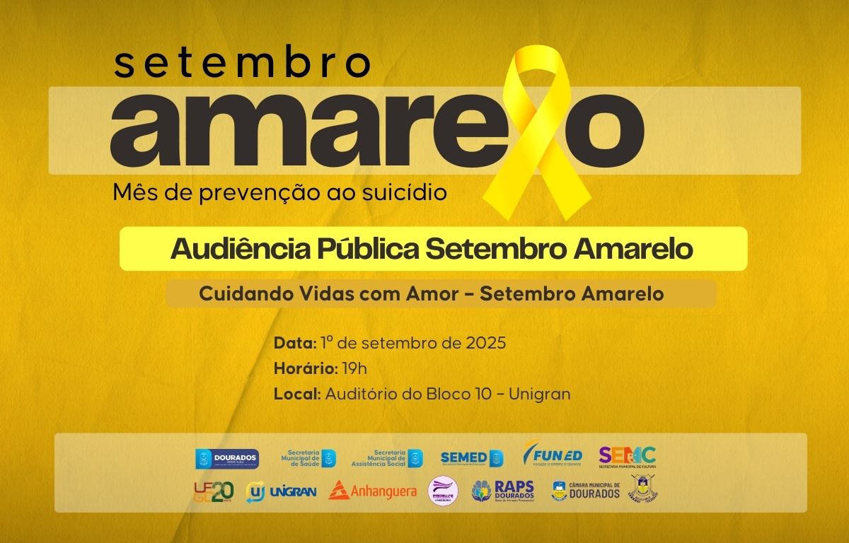 Prefeitura abre Setembro Amarelo com audiência pública sobre saúde mental