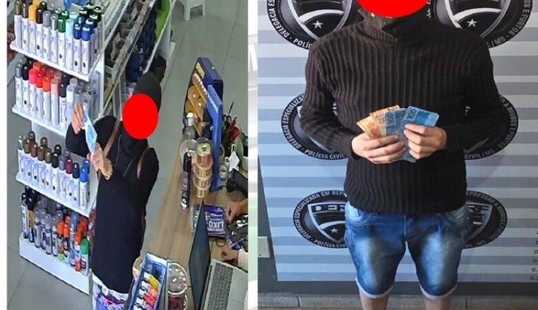 Jovem acusado de fabricar e repassar cédulas falsas em comércio é preso