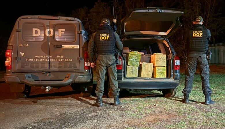 Casal é preso transportando quase 300 quilos de maconha em Amambai