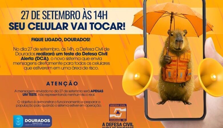 Alerta: seu celular vai apitar em teste da Defesa Civil neste sábado