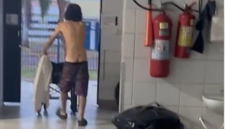 Homem que fez ‘quebra-quebra’ na UPA deixou mulher ferida ao sair do local