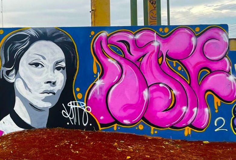 Convite pelas redes sociais mobiliza grafiteiros e transforma entrada do Campo Dourado